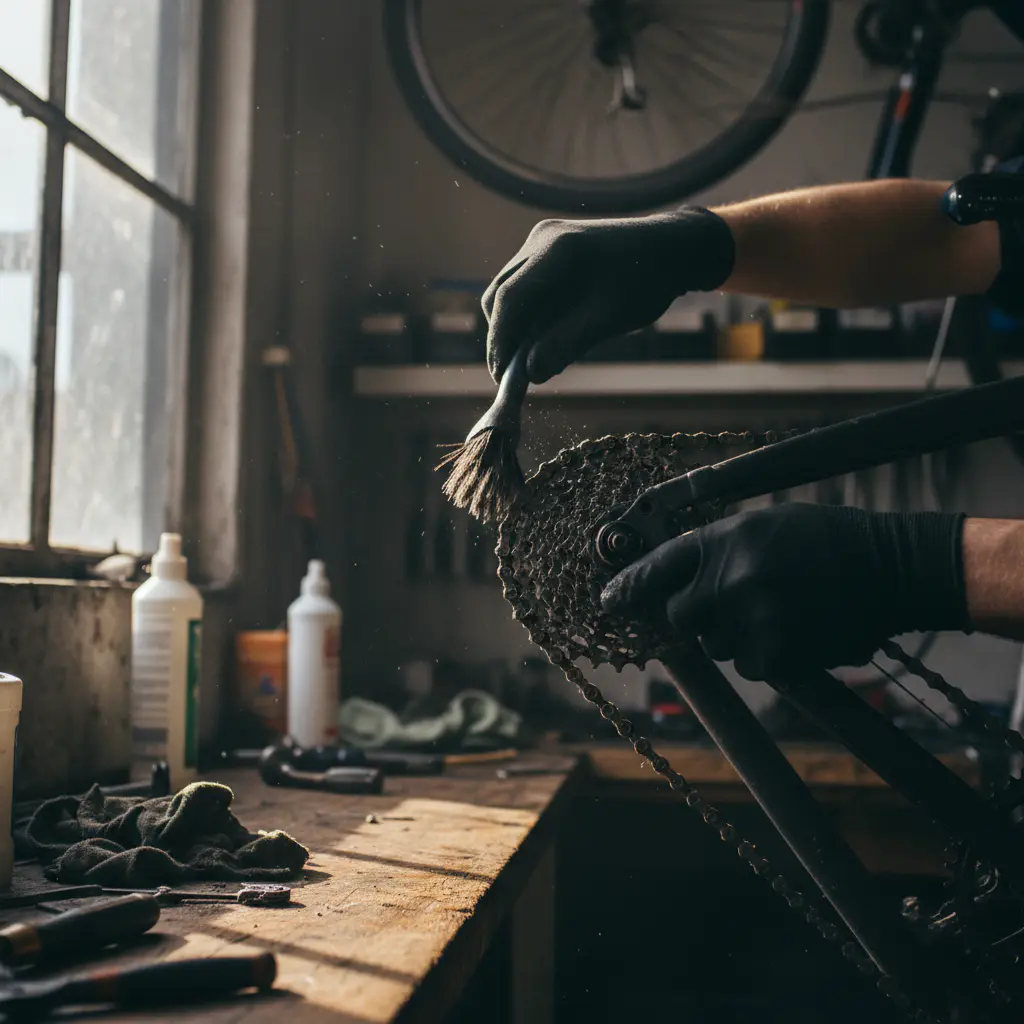Cleaning bicycle gears